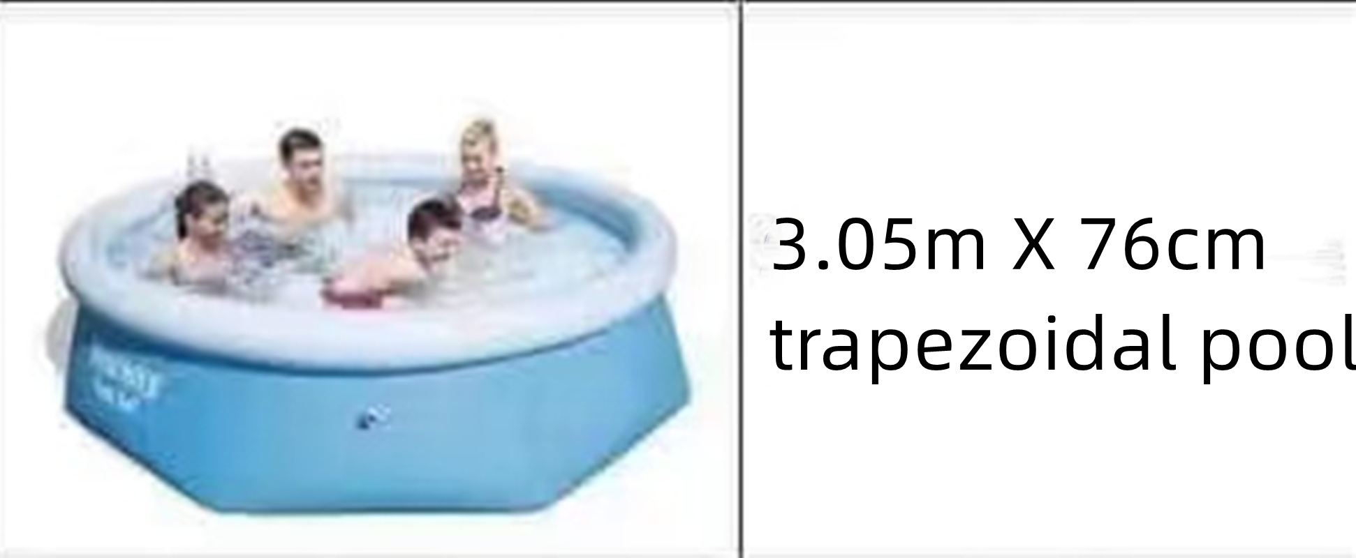 Blue Rectangular Family Size Pool with FREE Electric Air Bed Pump