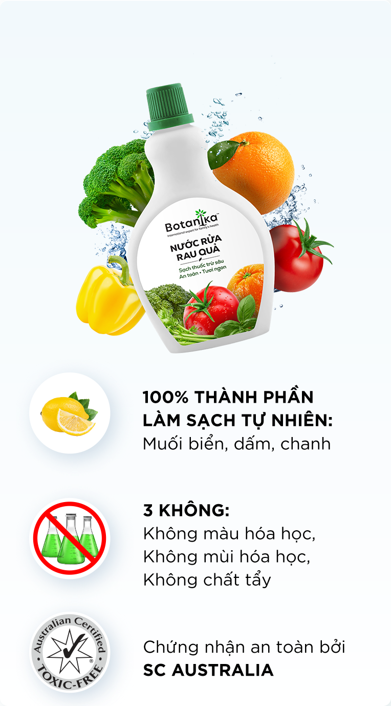 Bộ 2 Nước rửa rau Botanika 500ML