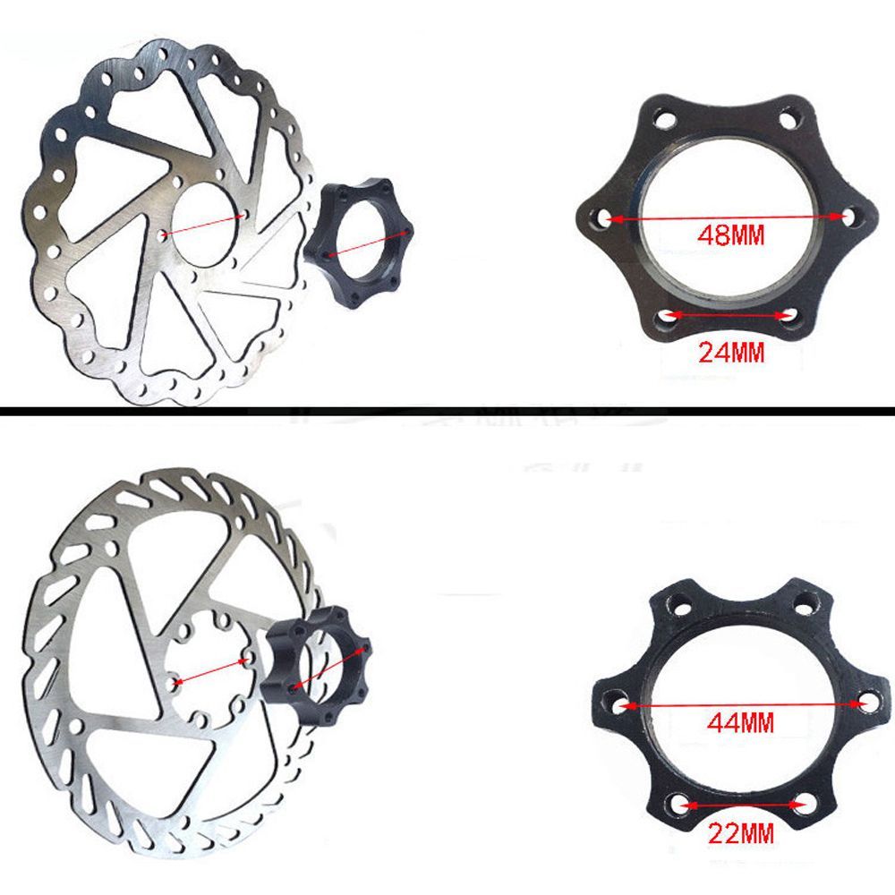 Pc Aluminum 44MM/48MM Bike Freewheel Threaded Hubs Disk Flange Pull ...
