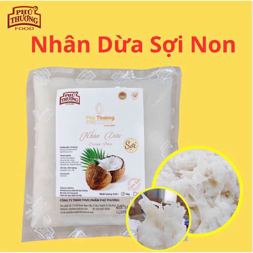 Nhân Dừa Non ,Dừa sợi Phú Thương 1kg