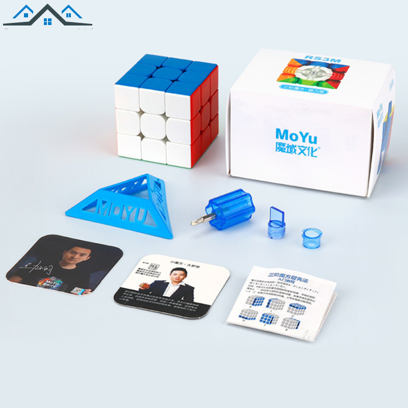 3x3 Moyu RS3M Magnetic Speed Cube Stickerless Magic Cube Puzzle Toy