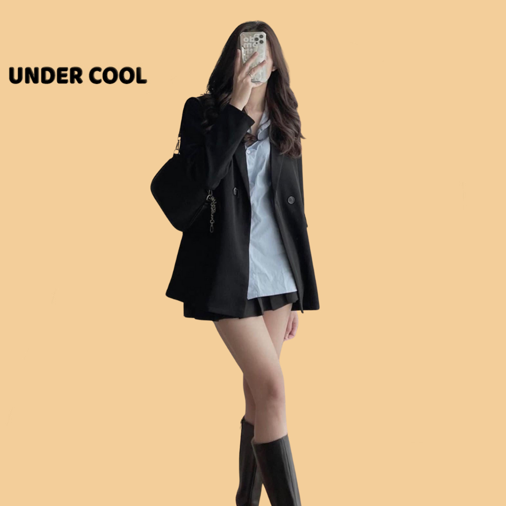Áo Vest Blazer Trơn Basic UNDERCOOL 3 Màu Đen Be Rêu