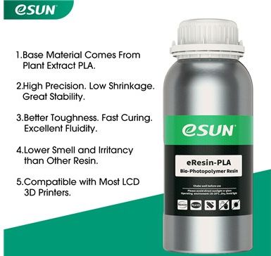 Nhựa in 3d resin ESUN eResin-PLA 0.5-1kg/Chai