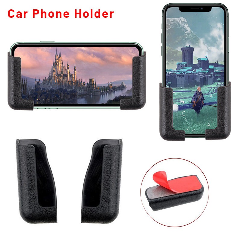 Universal Car Mobile Phone Holder Self-adhesive Mutifunctional Dashboard Mount Bracket Adjustable Width Phone Stand Auto Navigation Rack
