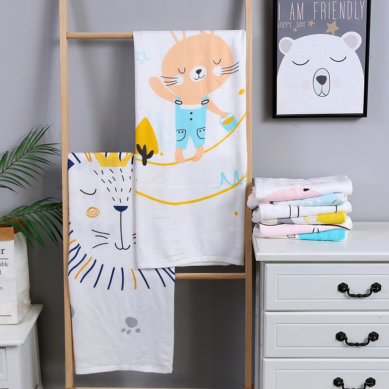Chăn Lụa cotton Siêu Mềm Mát cho bé yêu