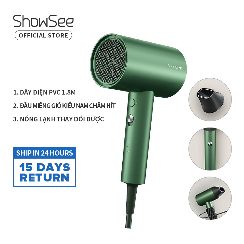 ShowSee máy sấy tóc cầm tay tiện dụng sấy khô siêu nhanh chăm sóc tóc thumbnail