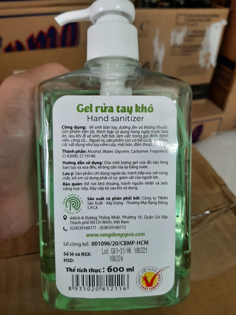 Gel Rửa Tay Khô SPCa 600ml