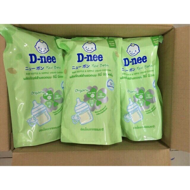 Nước rửa bình sữa D-nee Organic 600 ML (Túi - Chính hãng Đại Thịnh)