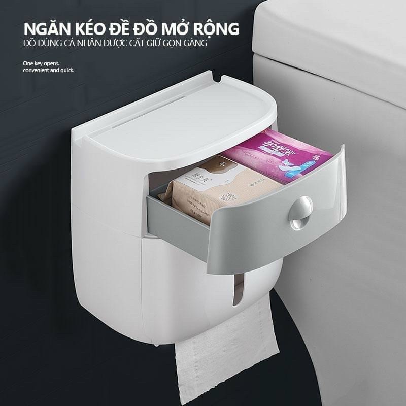Hộp Đựng Giấy Vệ Sinh ECOCO Cao Cấp 2 Tầng