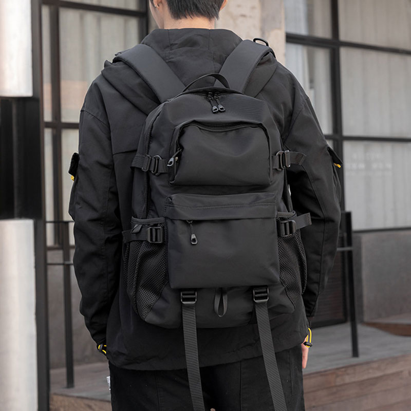 ELACCENT Men's backpack student schoolbag large capacity simple leisure backpack college students backpack computer bag