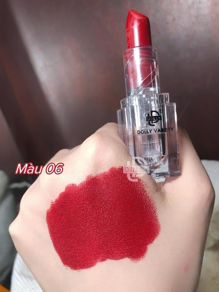 Son thỏi lì siêu mịn môi DOLLY VARIETY [Màu Đỏ đô]