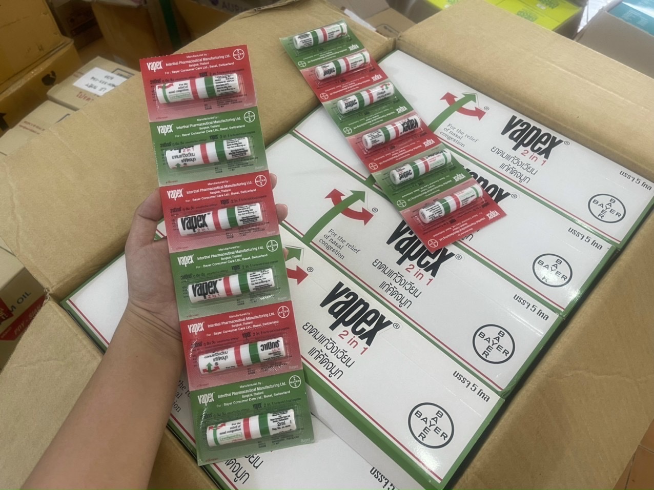 Ống hít thông mũi vapex hr bayer thái lan