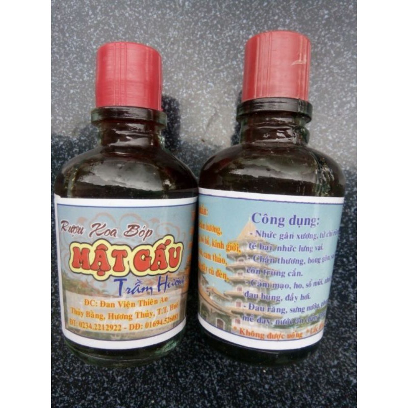 chai dầu xoa bóp cây mật gấu