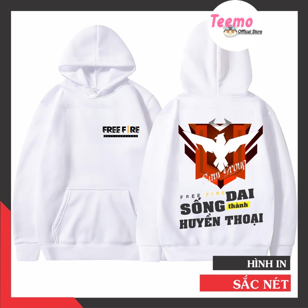 Áo khoác free fire 2 màu đen và trắng rank huyền thoại