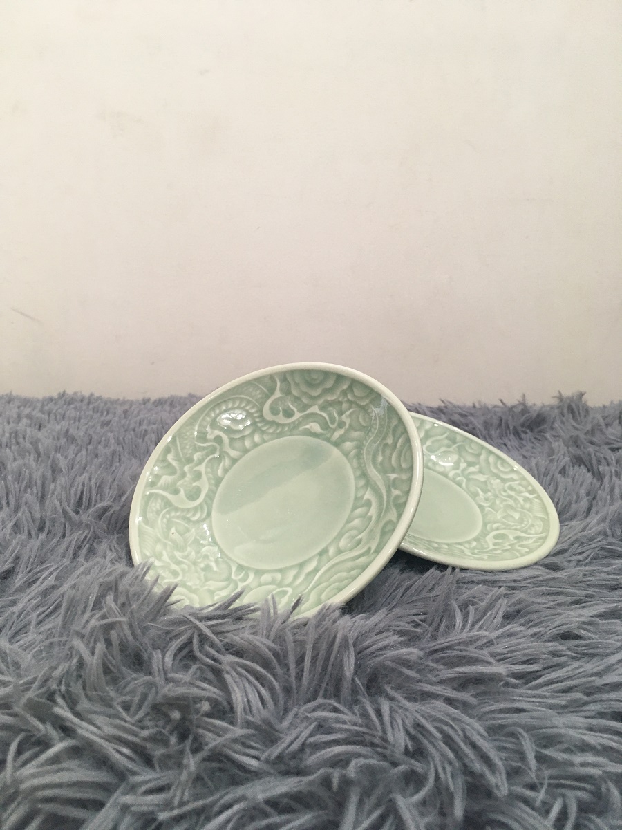 DĨA RỒNG 12x2.2 CM - GỐM SỨ DONG HWA - HÀNG VIỆT NAM CHẤT LƯỢNG CAO