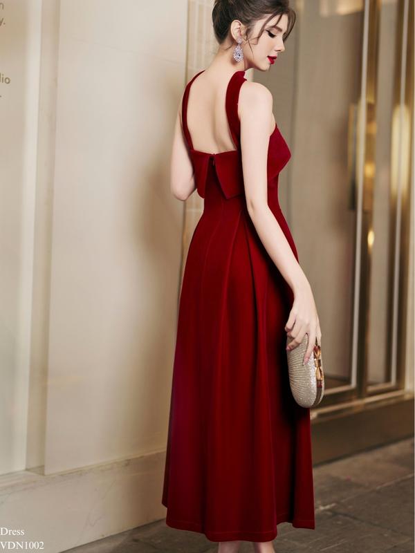 Váy cúp ngực đáp lật cổ chocker TIINSTORE VDN1002