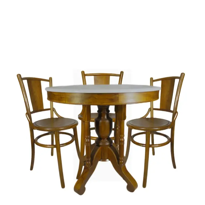Round Big Marble Top Table Hand Crafted Minimalist Solid Teak Teakwood Furniture For Dining Room Lazada Singapore