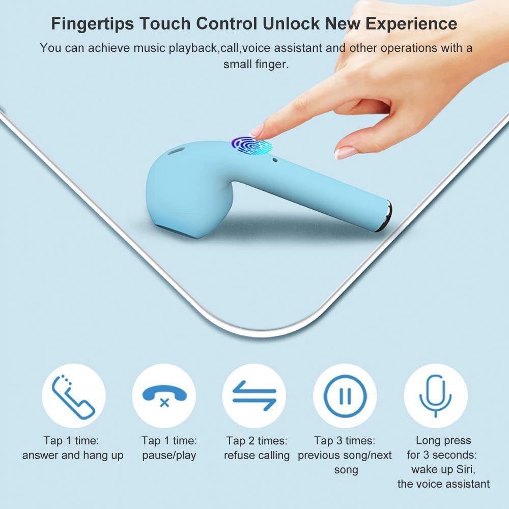 Tai Nghe Bluetooth Không Dây inpods i12 TWS tai nghe âm thanh pass chuẩn lọc âm tốt tai nghe không dây mini