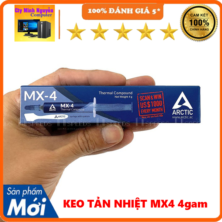 Keo tản nhiệt Arctic MX4 4g, keo tản nhiệt CPU - GPU