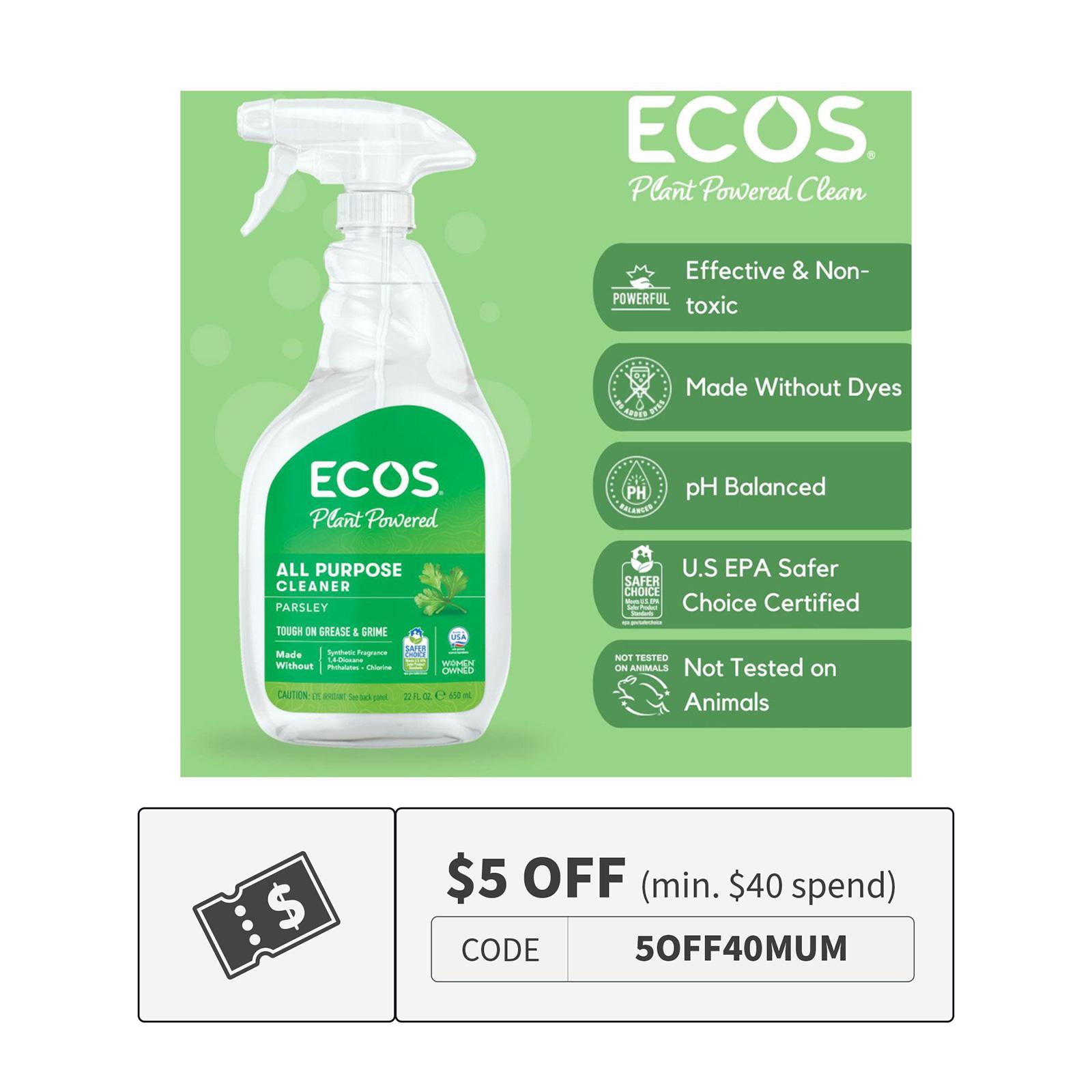 Ecos All Purpose Cleaner Parsley Plus 22 Oz/650 ML Lazada Singapore