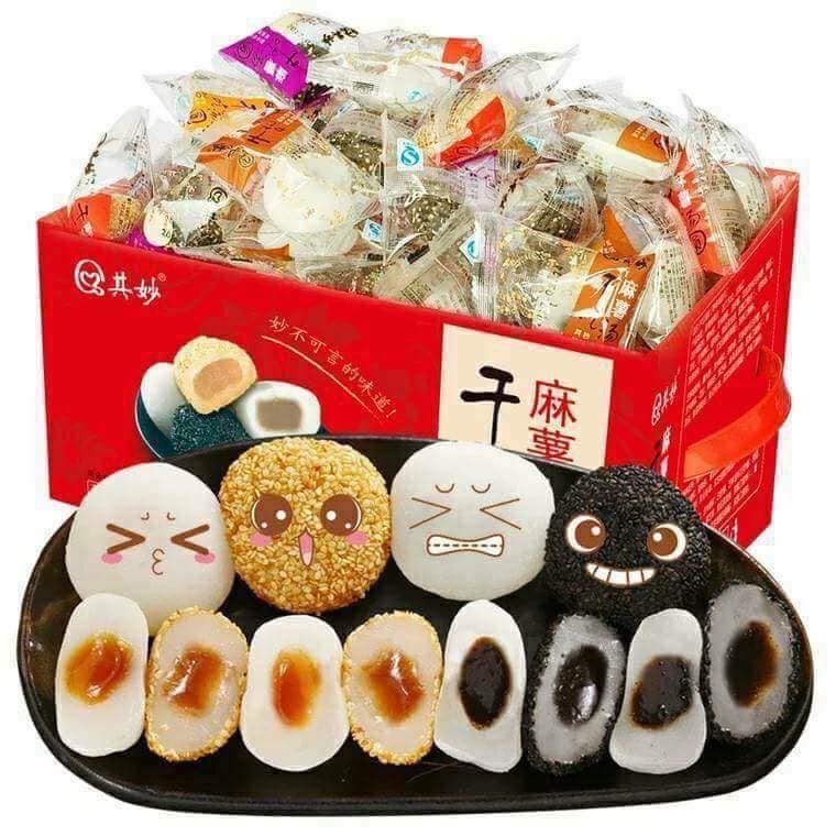 (THÙNG 2KG) Bánh Mochi Tròn mix 4 Vị Siêu Hot