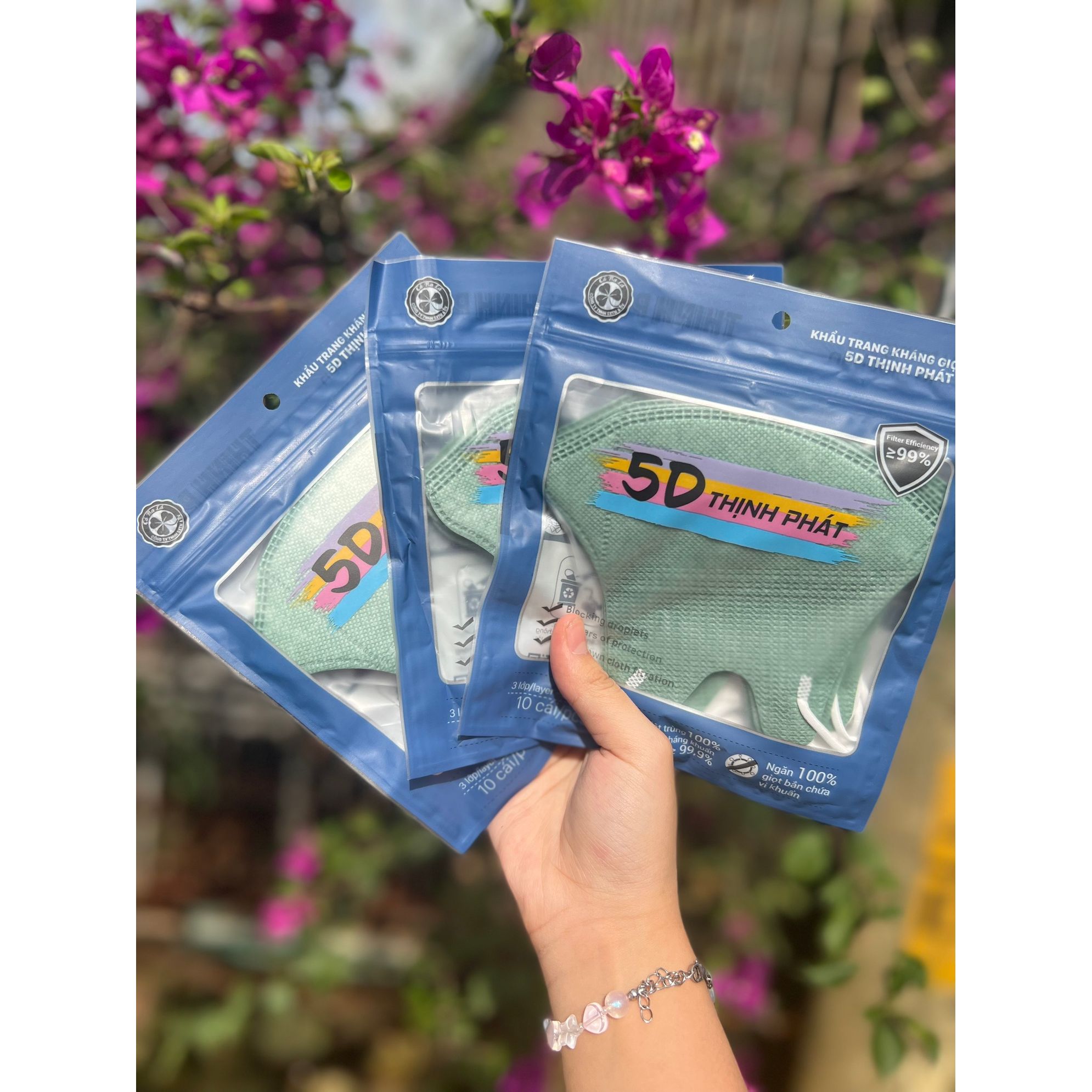 SET 100 CHIẾC KHẨU TRANG 5D THỊNH PHÁT