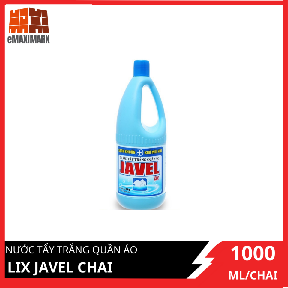 Nước tẩy trắng quần áo lix javel chai 1kg