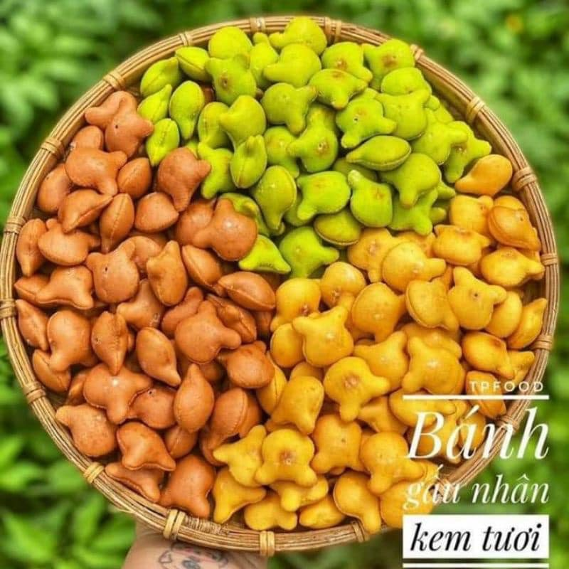 [HCM] Bánh gấu nhân kem mix vị 400g