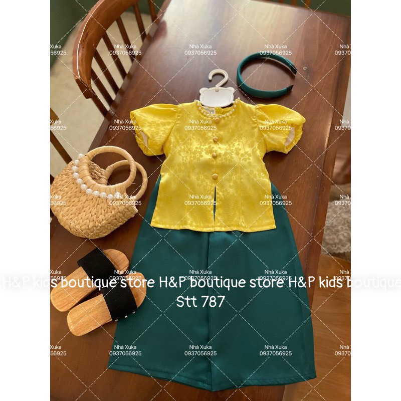 set bộ bà ba hàng cao cấp dễ thương cho bé gái