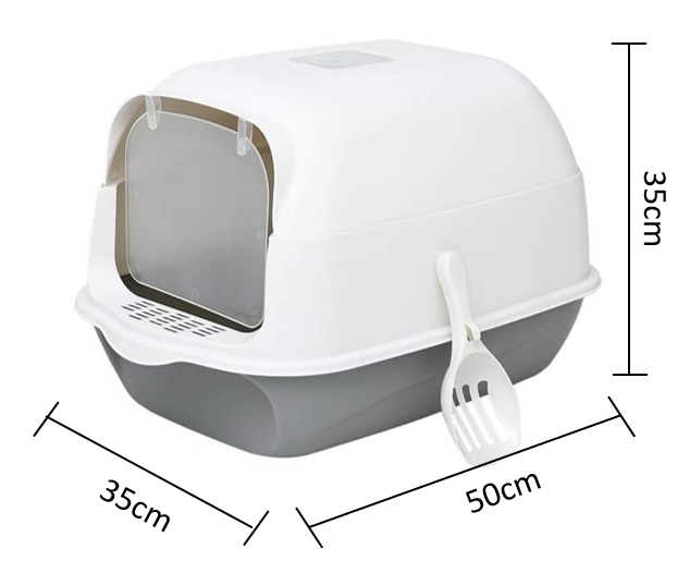 [SG STOCK] Cat Litter Box Enclosed Cat Litter Box 3 Layer litter Box