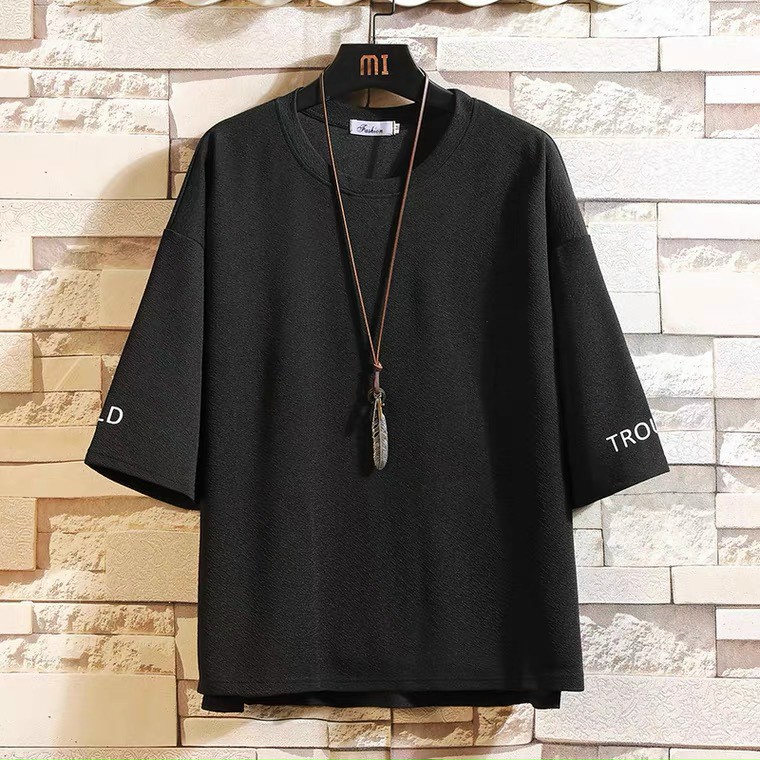 Hót hót áo thun phối chữ cánh tay cực độc đáo,chất cotton cao cấp hót trend mọi người ơi_boss.