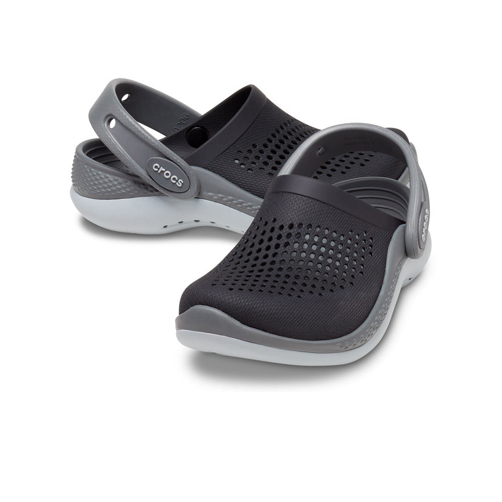 Giày Clog Trẻ Em Crocs Toddler Literide 360 - Black/Slate Grey