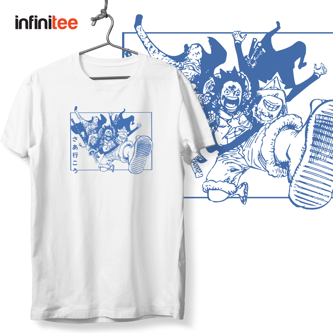 Infinitee One Piece Luffy Pirate King Manga Anime Tshirt For Men Women In White Shirt Round Neck Cotton Tee Crewneck T Shirt Trendy Fashion Clothing Line T Shirt Mens Womens Casual Wear Shirts