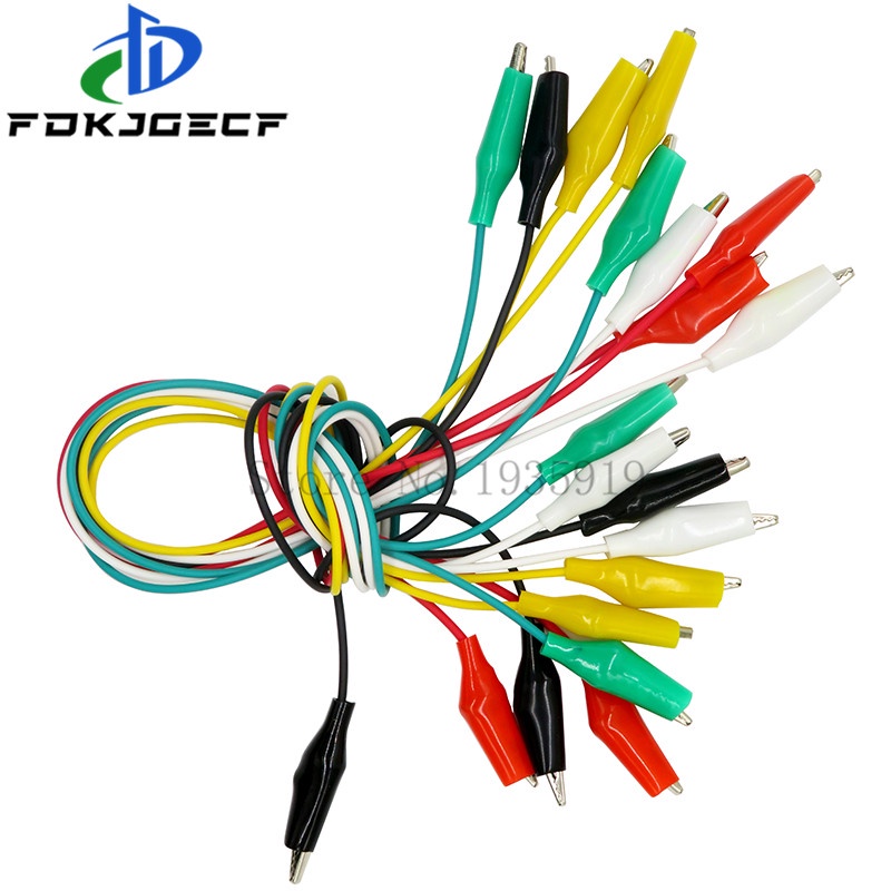 10pcs Alligator Clips Electrical DIY Test Leads Alligator Double-ended Crocodile Clips Roach Clip Test Jumper Wire integrated circuit