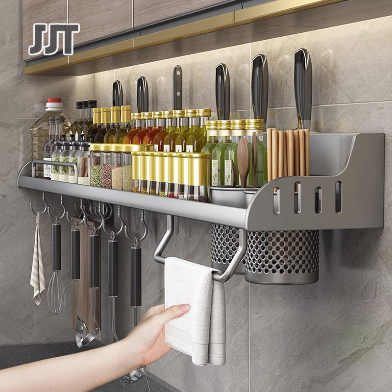 JJT [Miễn Phí Vận Chuyển]Giá treo Tấm Kê giá treo giá lưu trữ gắn tường không cần đục lỗ giá lưu trữ nhà bếp đa chức năng giá đỡ đũa giá lưu trữ gia vị gia đình