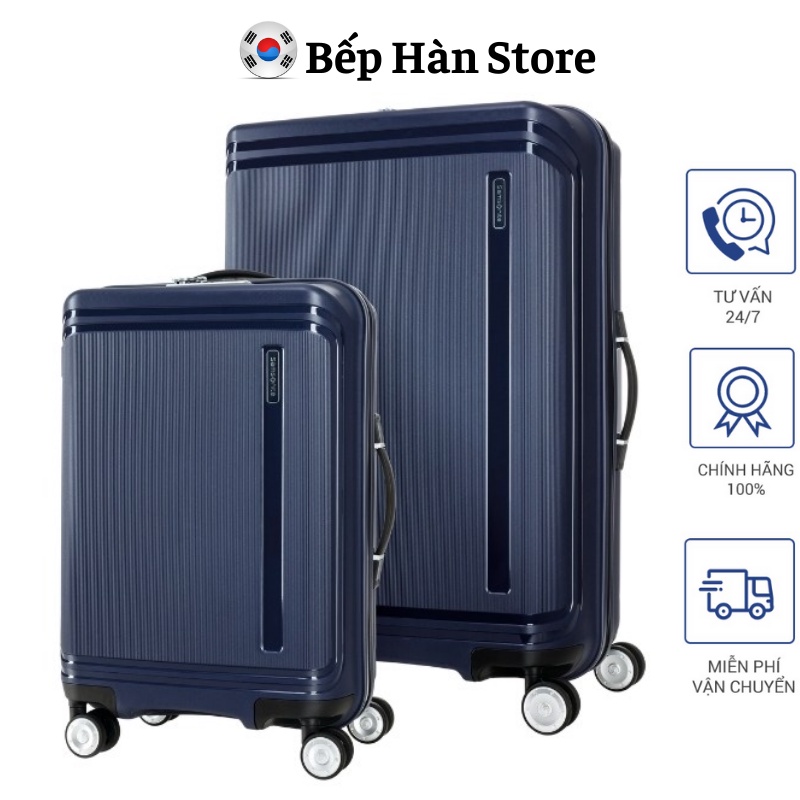 Vali Samsonite Hartlan, Vali Kéo, Vali Du Lịch, Size Cabin 20 inch, Chất Liệu Nhựa bền Polypropylene, Phong Cách Sang Trọng, Phù Hợp Cho Doanh Nhân, Văn Phòng Đi Công Tác, Nhập Đức, BH 12 Tháng