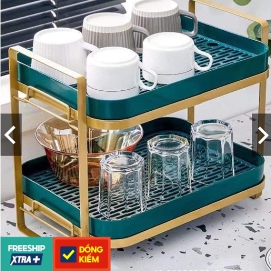Kệ Úp Cốc/Ly, Đựng Đồ Đa Năng 2 Tầng - S566