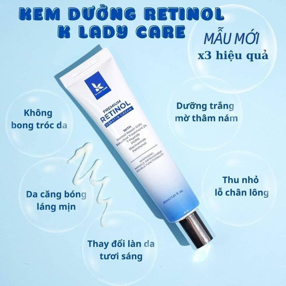 Kem Dưỡng K Lady Care Premium Retinol Elastin Cream Phục Hồi Làn Da 30ml