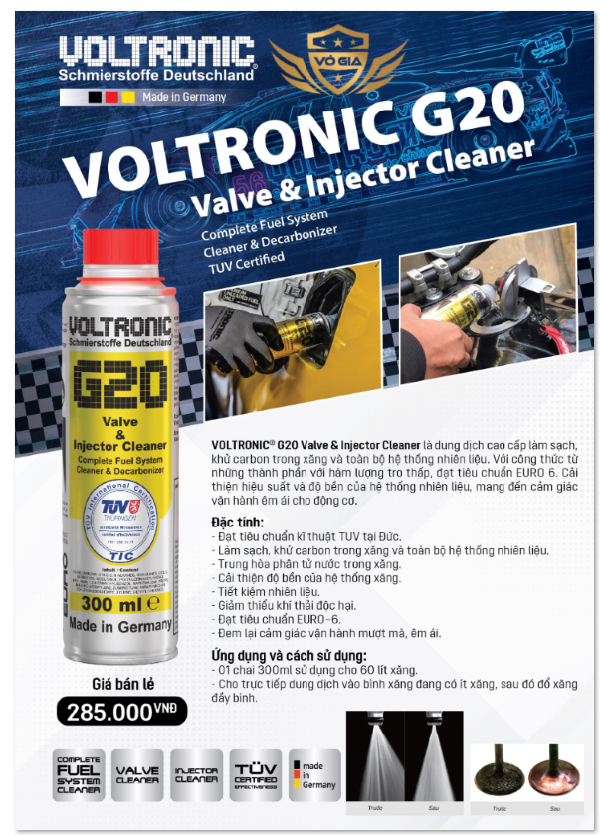 Dung dịch súc rửa động cơ VOLTRONIC E20 ENGINE FLUSH 1L - chiếc lẻ
