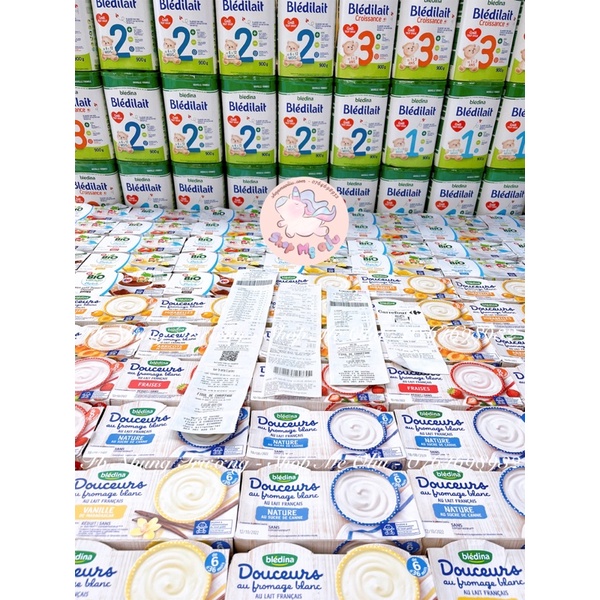 Sữa chua phomai Douceurs Bledina Pháp - Hàng Air (100g x 4)