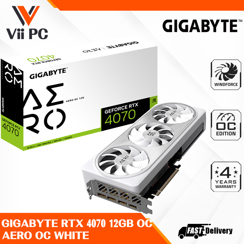 GIGABYTE NVIDIA GeForce RTX4070 RTX 4070 AERO OC 12GB GDDR6X Graphic