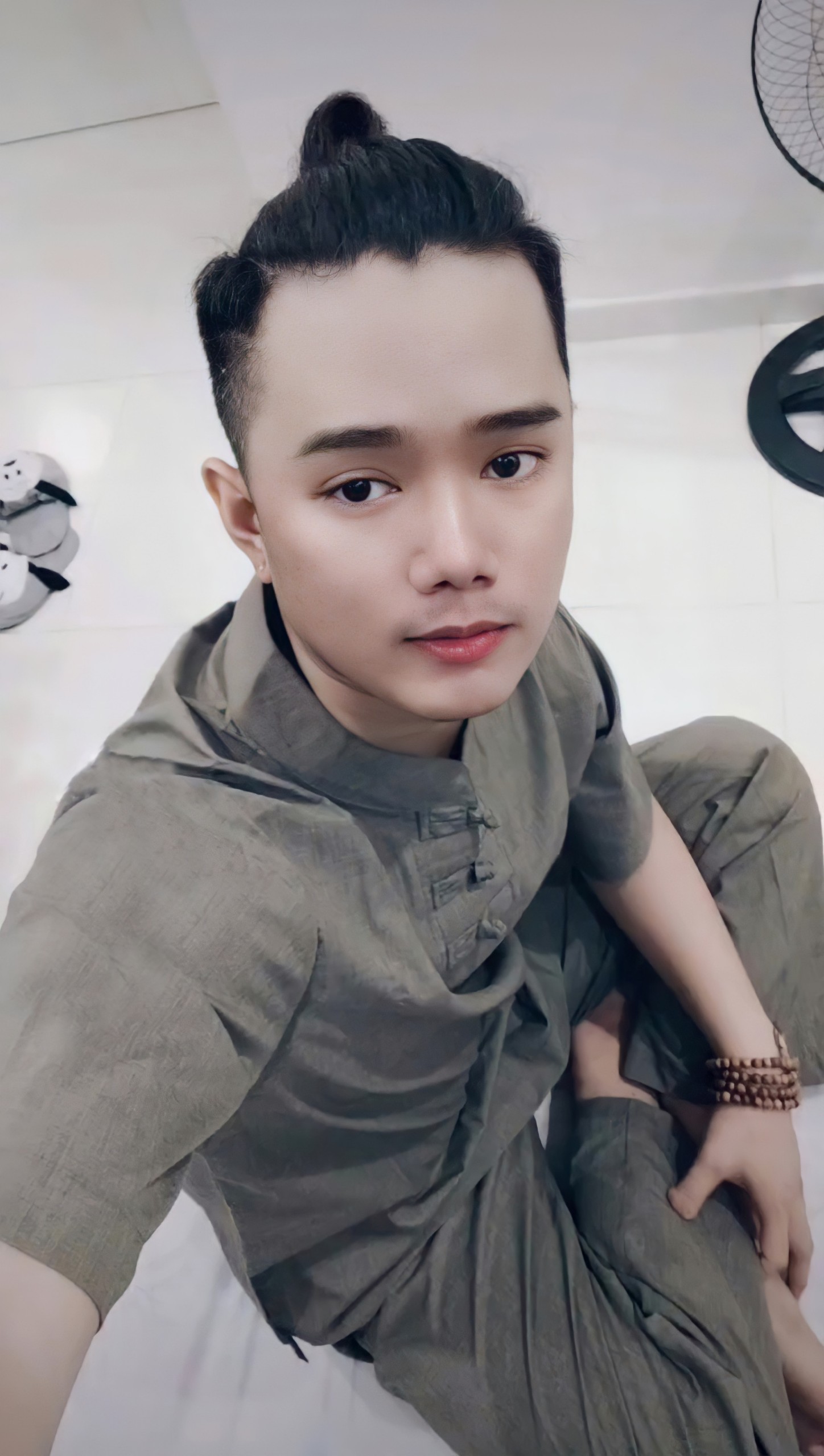 ĐỒ LAM ĐI CHÙA  3 Nút Tay Ngắn