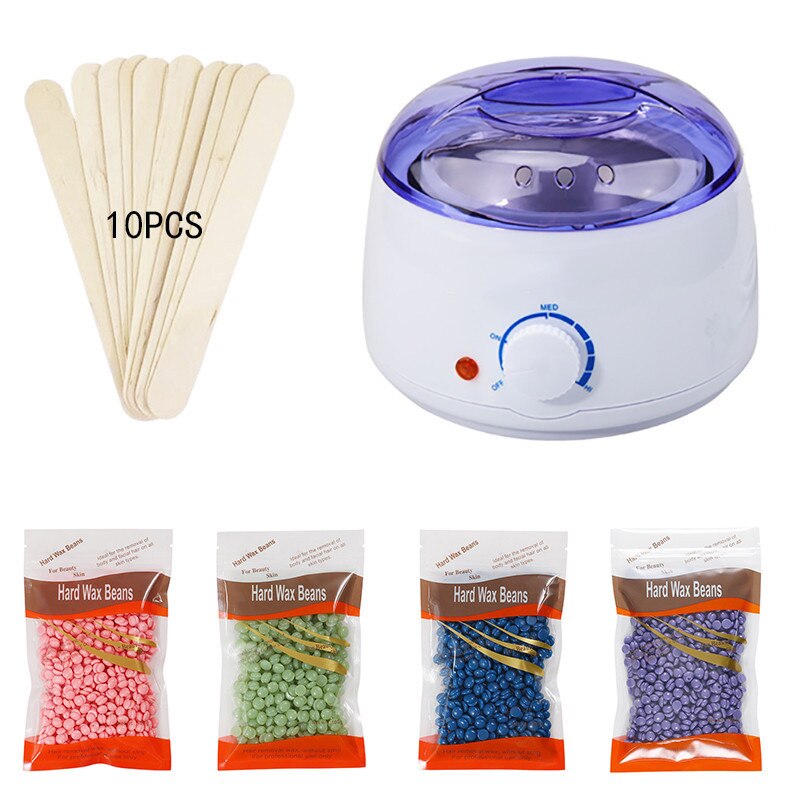Wax Warmer Paraffin Wax Heater Machine Feet Mini SPA Hand Machine Body Depilatory Hair Removal Tool With 400G Wax Beans