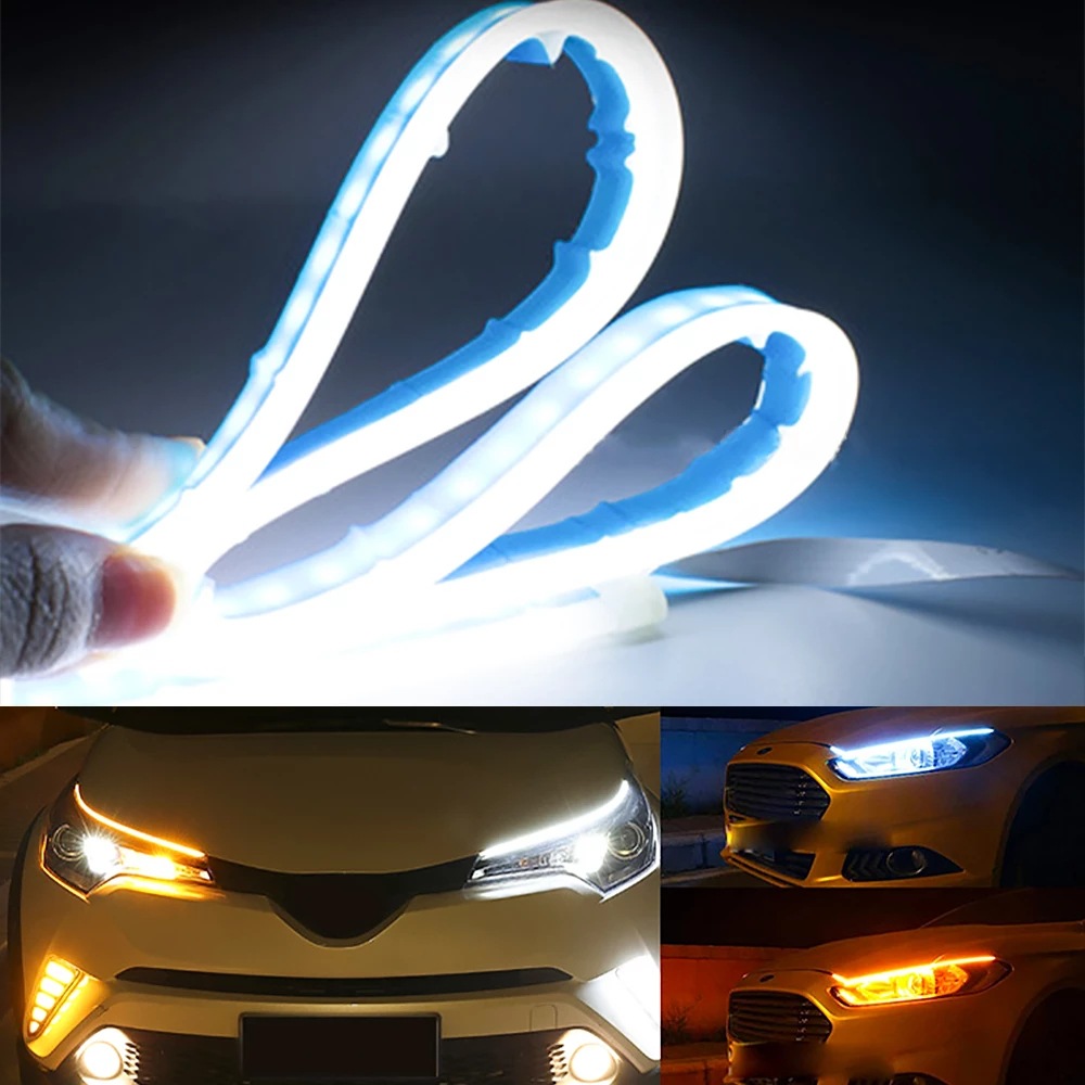 Linh hoạt xe Streamer dải đèn cho đèn pha đèn LED chạy ban ngày dải đèn DRL không thấm nước đèn tín hiệu rẽ dòng chảy Đèn trang trí