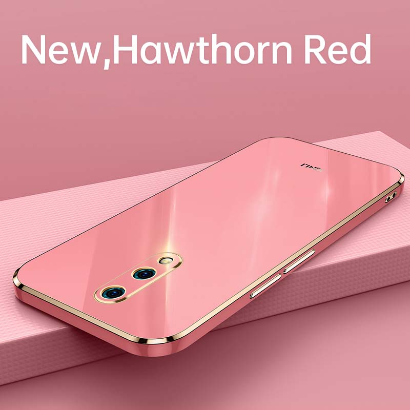 Ốp Điện Thoại Cho OPPO Realme X K3 Realme XT Realme X2 K5, Ốp Lưng Mềm TPU Mạ Điện Mặt Thẳng 6D Pha Lê Sứ