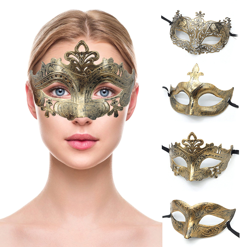 1PC Masquerade Mask Halloween Costume Party Mask Plastic Half Face Mask Women Men Fancy Dress BOYUAN. 