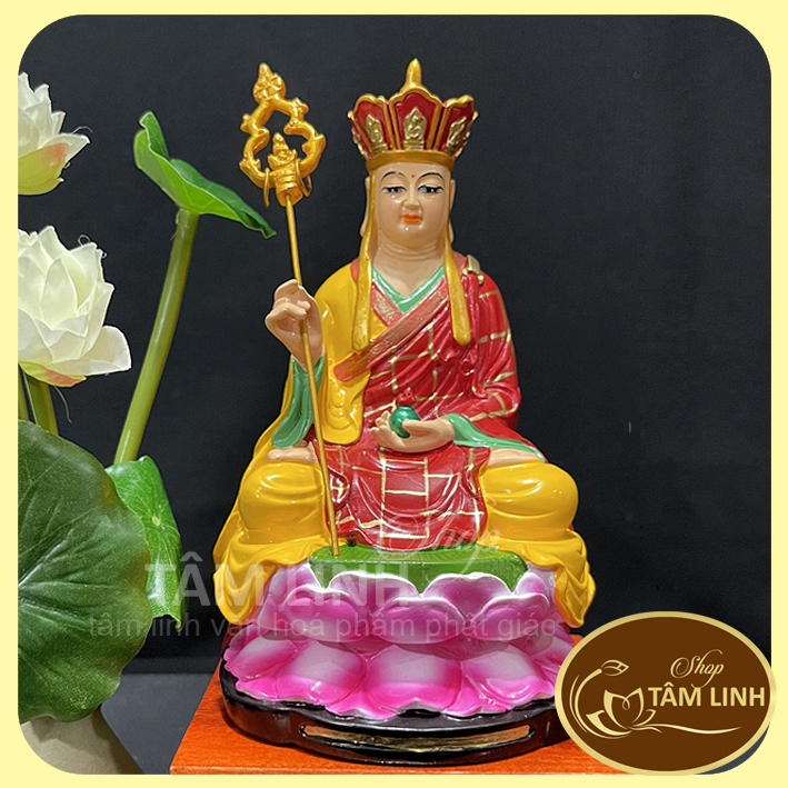 Tôn Tượng Địa Tạng Vương Bồ Tát cao 17 cm - tượng có nhiều màu - TamLinhNgocBao