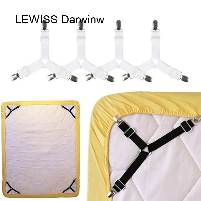 4Pcs Triangular Bed Sheet Fixing Clip Adjustable Sheet Clip Sheet Buckle Sheet Holder