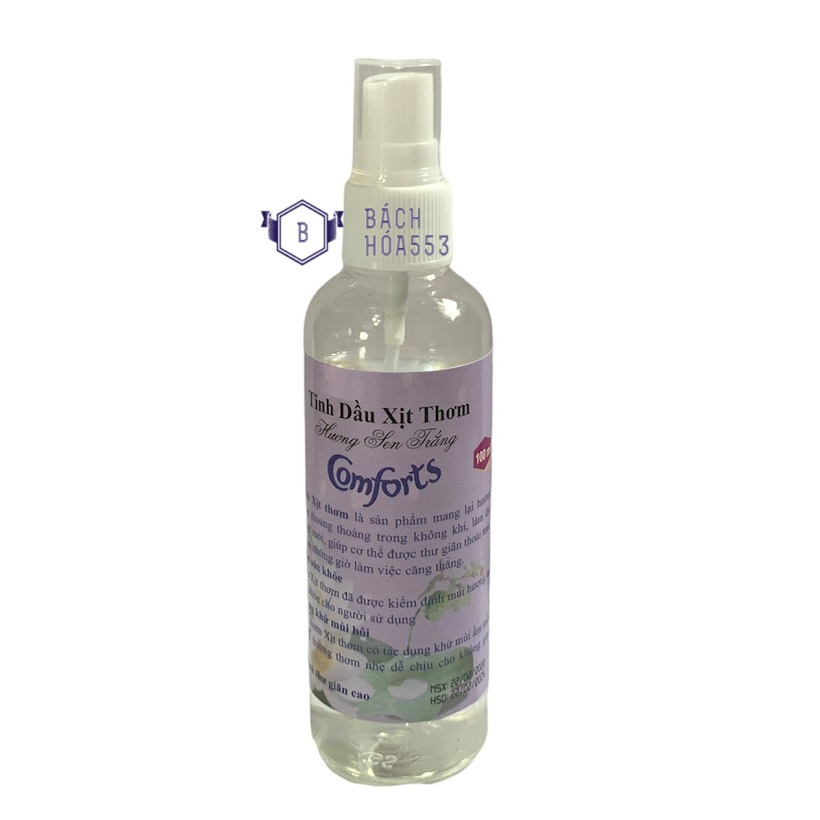 Chai xịt thơm làm mềm vải Comfort 100ml - Xịt vải khô - Xịt thơm quần áo - Xịt khử mùi vải vóc KL970