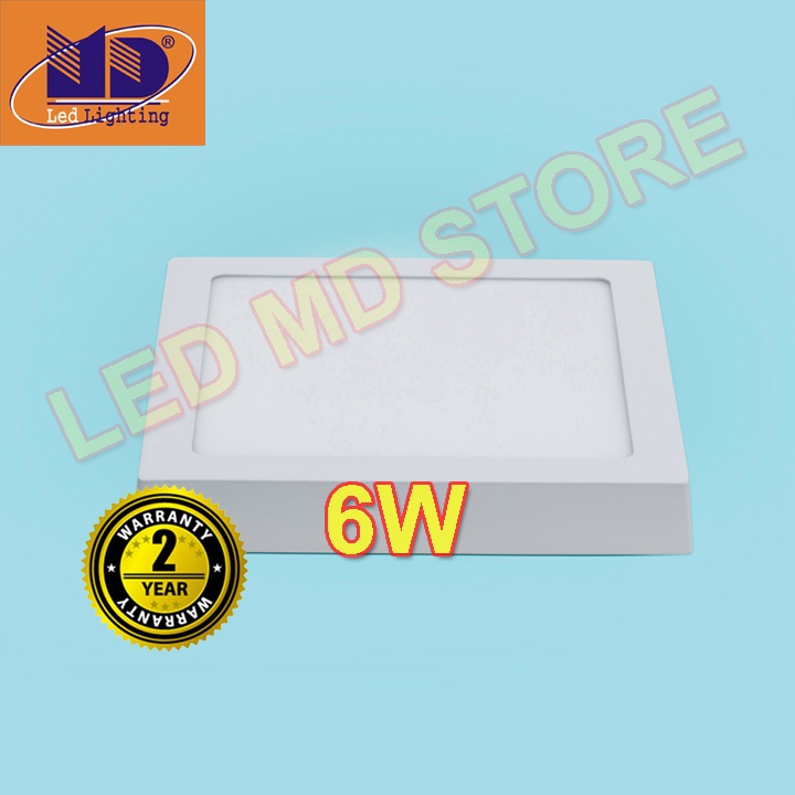 Đèn Led ốp trần Vuông Ánh sáng Vàng ( 6W - Φ120) - MD40